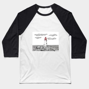 Peggy's Cove Lighthouse Baseball T-Shirt
